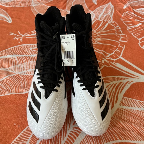 Adidas Freak High Wide Black and White Cleats